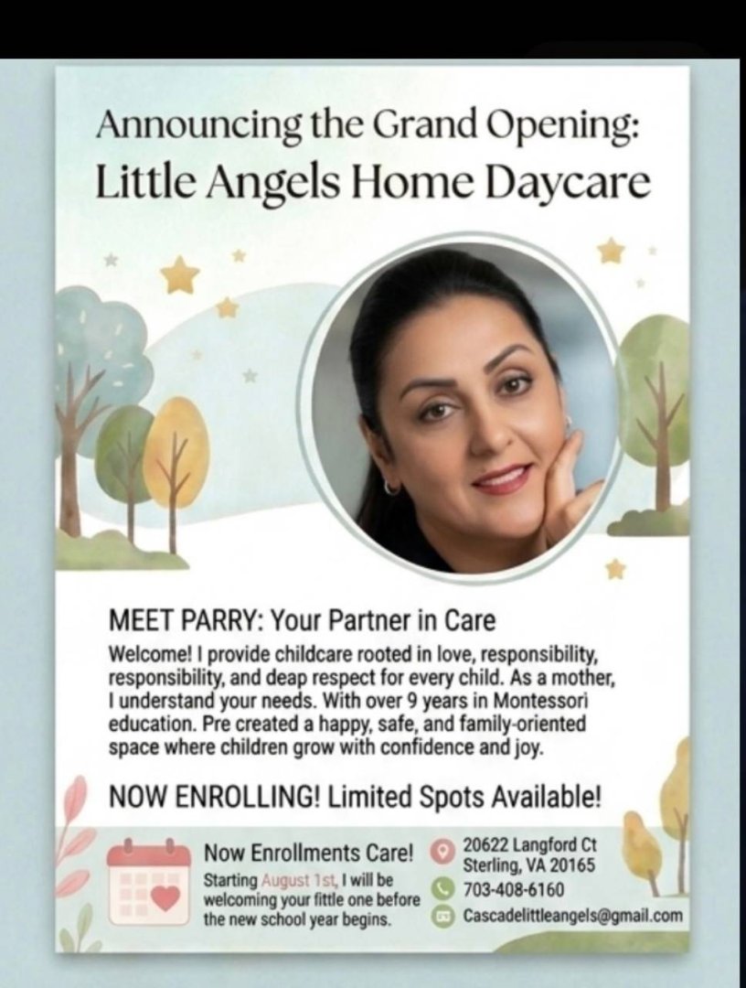 مهدکودک «فرشته‌های کوچک» | Little Angels Home Daycare – Childcare Services in Sterling, VA